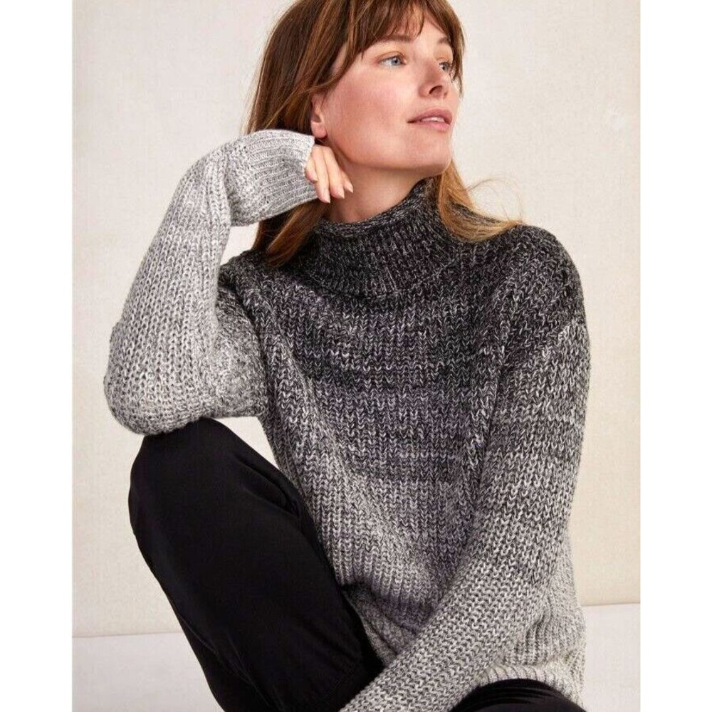 Haven Well Within Knit Tunic Sweater Size M Ombre Rollneck